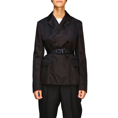 prada woman jacket|prada women's double breasted jackets.